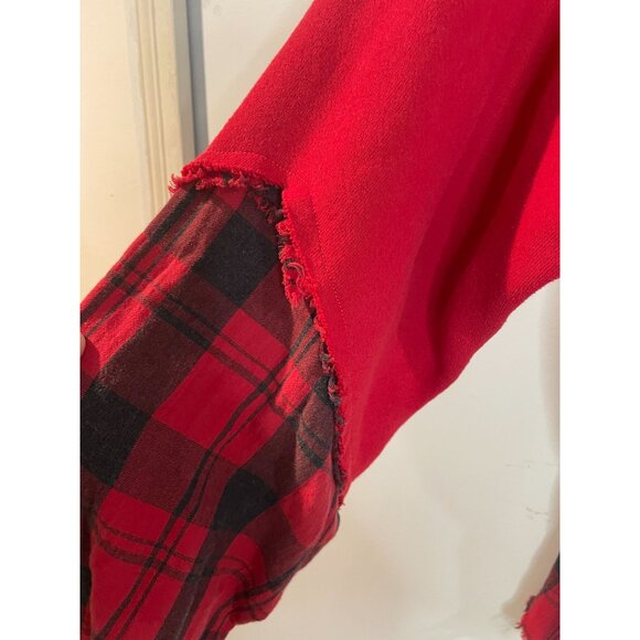 M.J. Soffe Indiana Hooded Sweatshirt With Plaid Flannel Bottom Size M - Picture 6 of 16